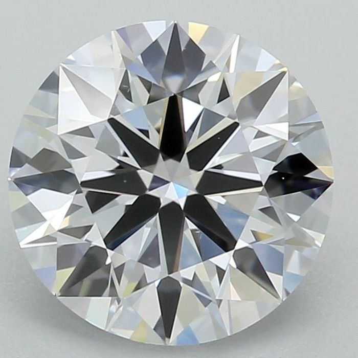 a round cut diamond with an E color grade